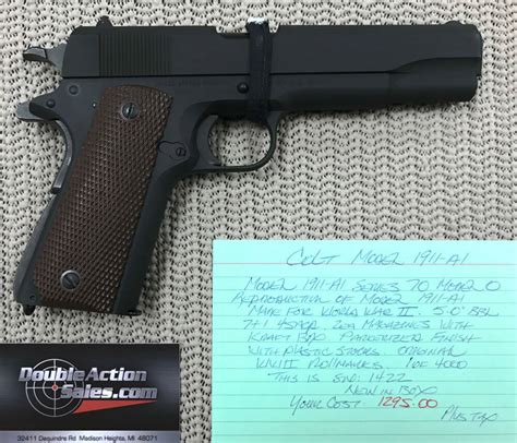 Colt 1911 A1 Model O Series 70 Used Double Action