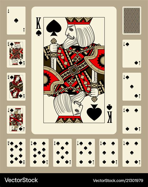 Spades Suit Playing Cards Royalty Free Vector Image