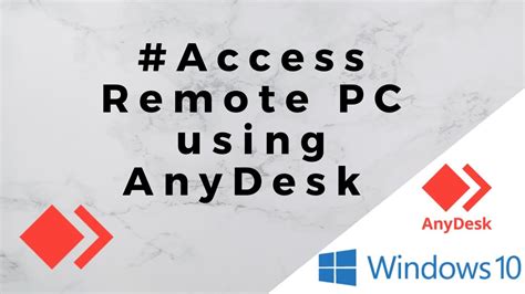 How To Access Remote Pc Using Anydesk Software Youtube