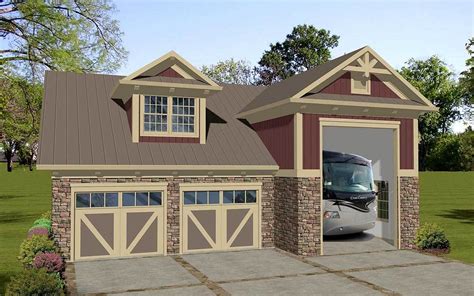 The free plans help you build yours in a variety of widths. Carriage House Apartment with RV Garage - 20128GA | Architectural Designs - House Plans