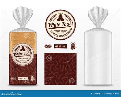 Vector Bread Packaging Design Template Stock Vector Illustration Of
