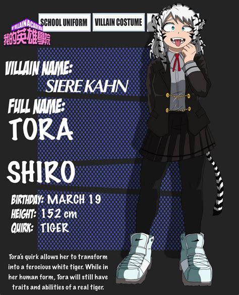 My Villain Academia Tora The Tiger Villain By Oneforall2021 On