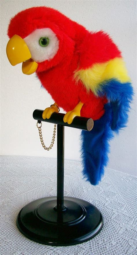 Vintage Novelty Talking Parrot Fun Robotic Moving Battery