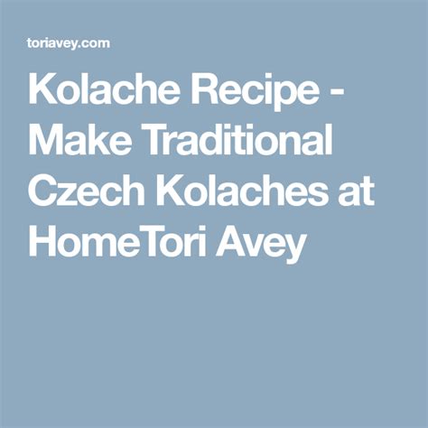 Everybody understands the stuggle of getting dinner on the table after a long day. Kolache Recipe - Make Traditional Czech Kolaches at ...