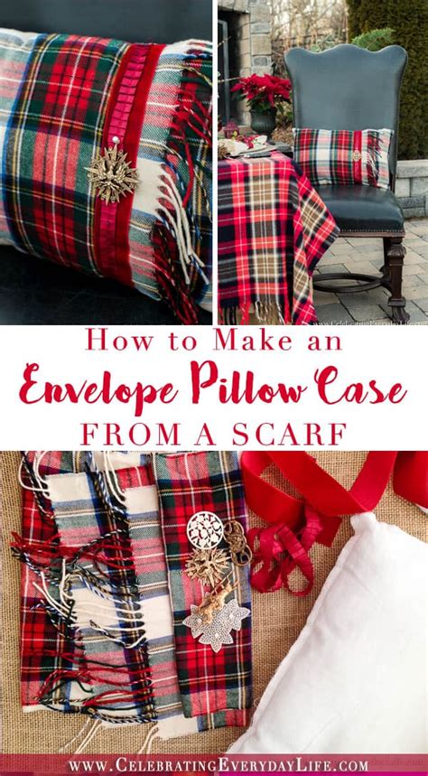 Shove the folded part into the hood. How to Make a Pillow Case from a Scarf - Celebrating ...