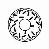 Coloring Donut Sprinkles Donuts Sheets Cartoon Sprinkle Bestcoloringpagesforkids Icing sketch template