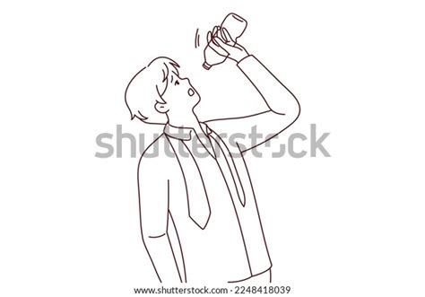 Thirsty Man Suffer Hot Weather Drinking Stock Vector Royalty Free 2248418039 Shutterstock