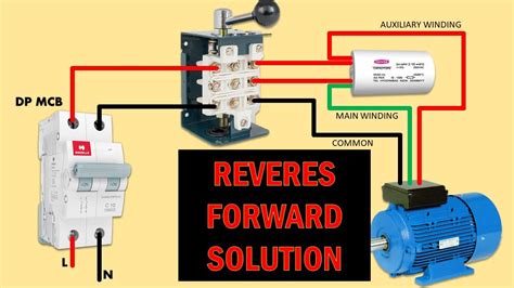 Single Phase Motor Reverse Forward Connection Wiring Diagram How To