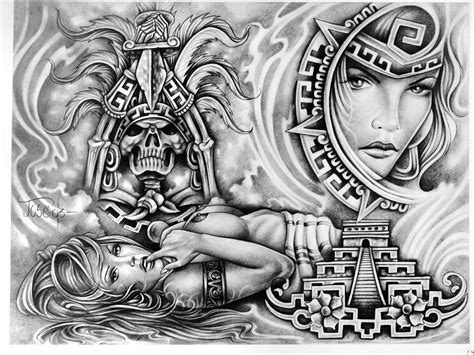 Lowrider Flashbook Mexican Art Tattoos Aztec Drawing Aztec Tattoo