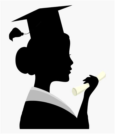 Silhouette Graduation Girl Clipart Clip Art Library
