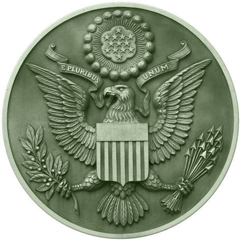 The Obverse Side Of The Great Seal Of The United States In Green