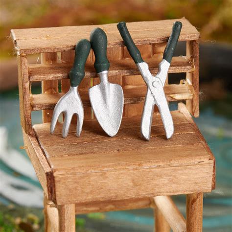 Miniature Garden Tool Set Fairy Garden Supplies Dollhouse