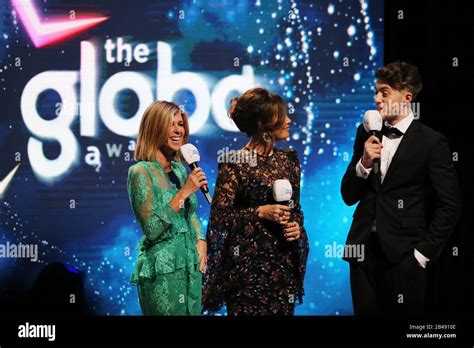 Left To Right Hosts Kate Garraway Roman Kemp And Myleene Klass On Stage During The Global