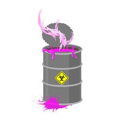 Chemical Waste Yellow Barrel Toxic Refuse Keg Vector Image