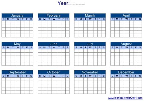 Editable Yearly Calendar Templates Free Printable