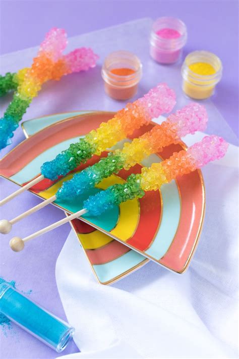 Makeover Your Candy How To Make Rainbow Rock Candy Carrie Colbert
