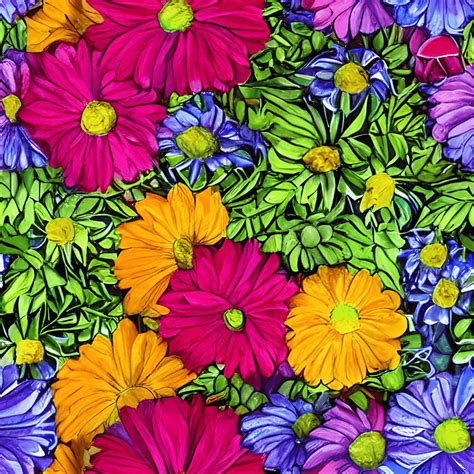 Vibrant Floral Pattern · Creative Fabrica