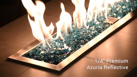 1 4 Inch Azuria Reflective Fire Glass Fire Glass American Fireglass The Magic Of Fire