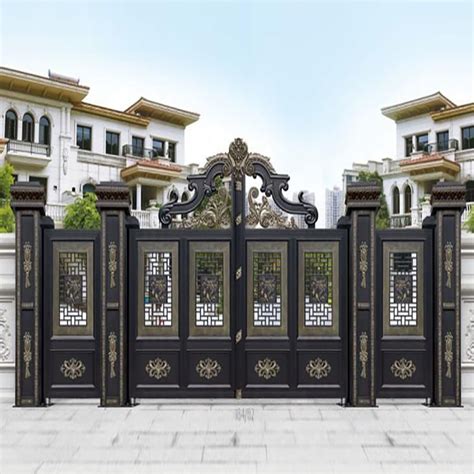 China Custom Wrought Iron Residential Main Entrance Gates