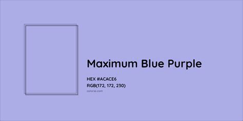 Maximum Blue Purple Complementary Or Opposite Color Name And Code