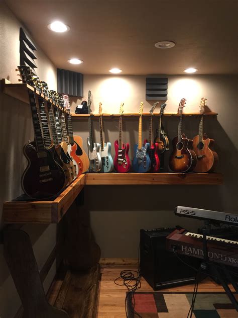 Guitar rack | Music studio room, Home music rooms, Guitar room