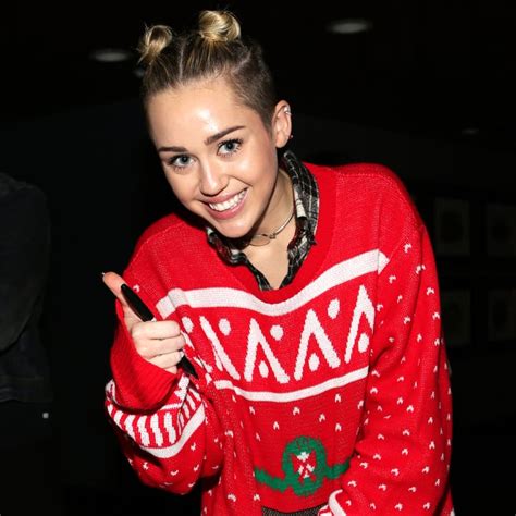 Miley Cyrus With Her Hair In Two Buns Popsugar Beauty Australia