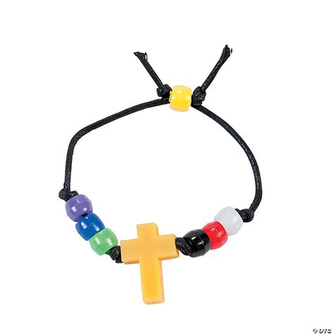 Beaded Faith Cross Jewelry Craft Kits Makes 12 Oriental Trading