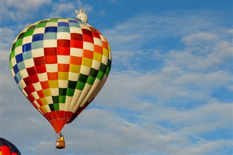 Browse Free Hd Images Of Colorful Hot Air Balloon Flies Against A Blue Sky