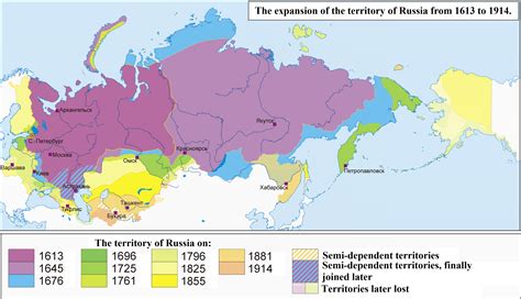 The Expansion Of The Territory Of Russia From 1613 To 1914 Rmapporn