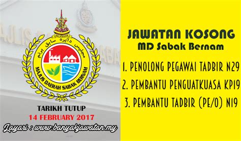 Sabak bernam merupakan sebuah daerah yang terletak di barat laut negeri selangor, malaysia. Jawatan Kosong di Majlis Daerah Sabak Bernam (MDSB) - 14 ...