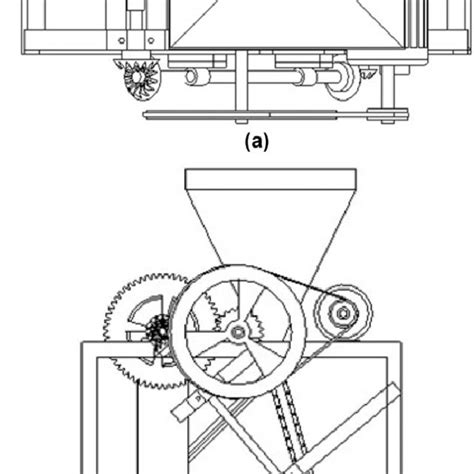 Fig Ure 1 A Top View And B Side View Of Apricot Pit Decorticator