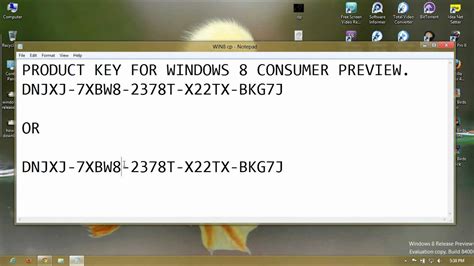 Windows 8 Consumer Preview Product Keymp4 Youtube