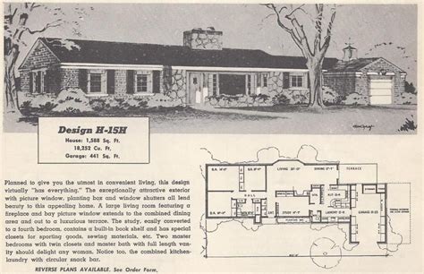 The ranch house is among the most prolific residential housing. Vintage House Plans, Mid Century Homes, 1950s Homes | Vintage house plans, House plans, Vintage ...