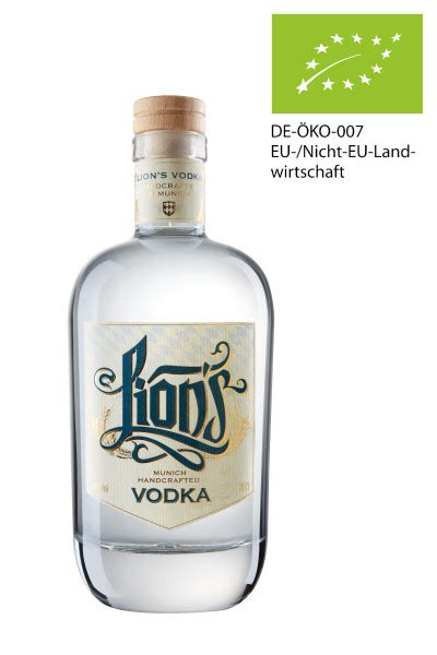 Lions Vodka Munich Handcrafted Bio 07l 42 Vol Conalco® Spirituosen