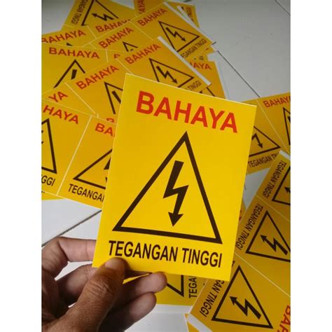 Jual Stiker Tanda Bahaya Listrik Tegangan Tinggi Shopee Indonesia