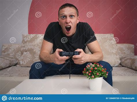 Gamer Stock Photo Image Of Hands Controller Angry 128409720