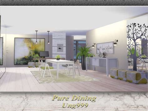 Набор Pure Dining Сеты Моды для Sims 4