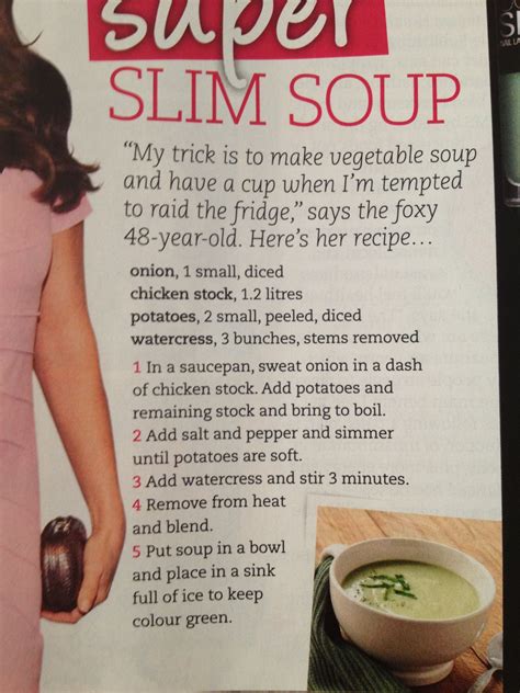 Elizabeth Hurley Slim Soup Delicious Healthy Recipes Healthy Recipes