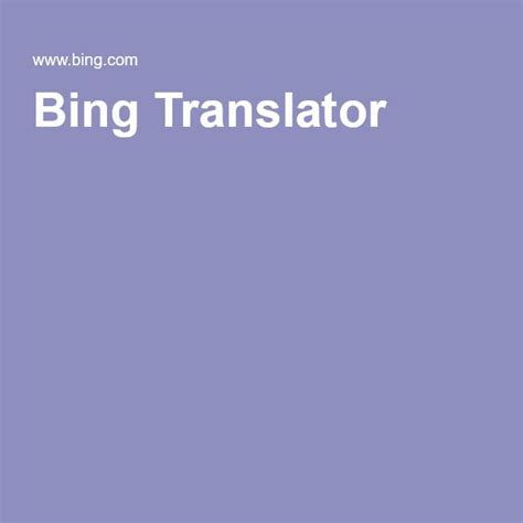 Bing Translator Translation Bing Klingon
