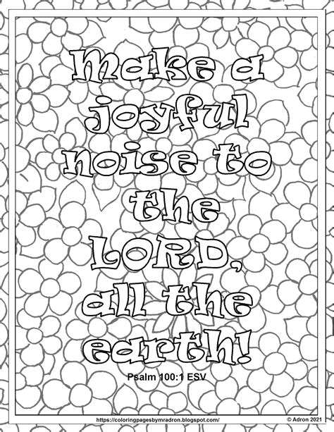 Coloring Pages For Kids By Mr Adron Free Psalm 1001 Print And Color