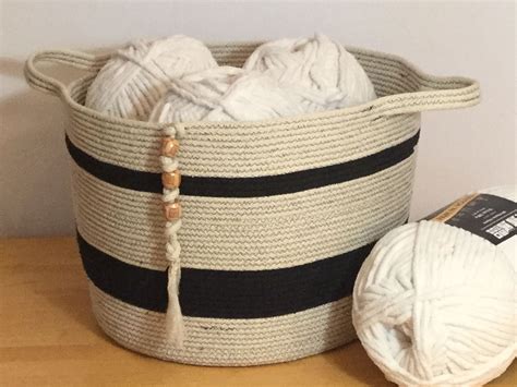 How To Make Large Cotton Rope Storage Basket Diy Rope Basket Rope