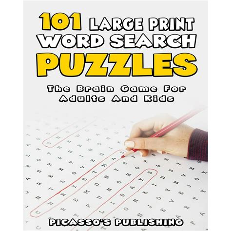 101 Large Print Word Search Puzzles The Brain Game For Adults And