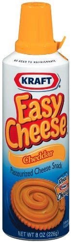 Kraft Easy Cheese Cheddar 8 Oz Pack 6