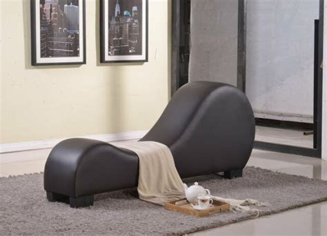 Curved Chaise Lounge Yoga Chair Recliner Sex Sofa Loveseat Brown