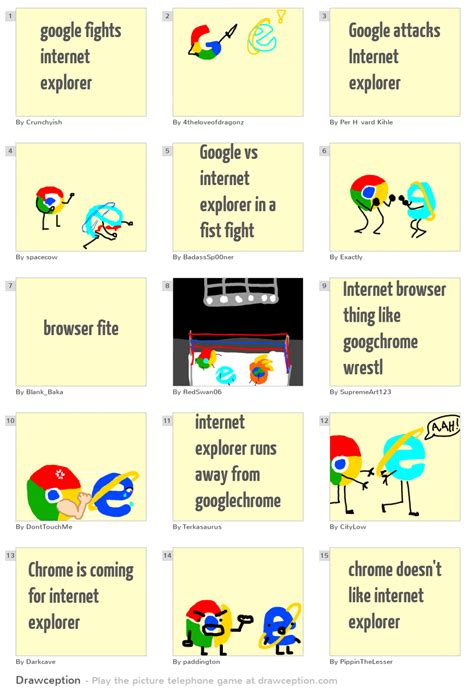 Google Fights Internet Explorer Drawception