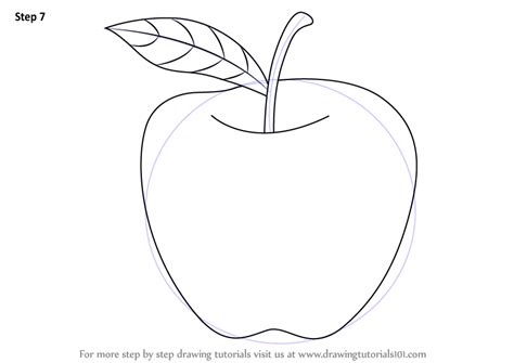 Learn How To Draw An Apple For Kids Fruits Step By Step Drawing