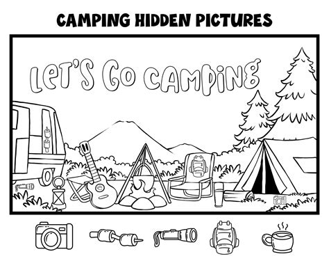 Camping Hidden Pictures Free Pdf Printables Printablee