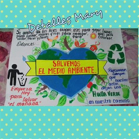 Cartel Del Medio Ambiente Con Material Reciclado Acerca De Materiales