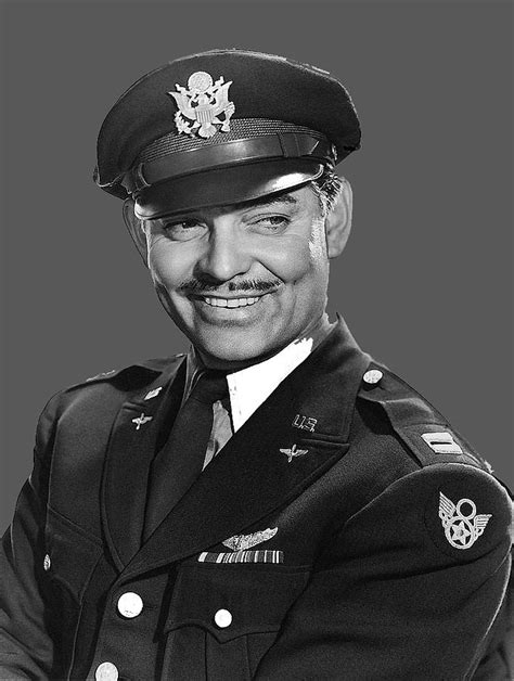 Clark Gable In Army Air Force Uniform 1943 Color Added 2016 Photograph