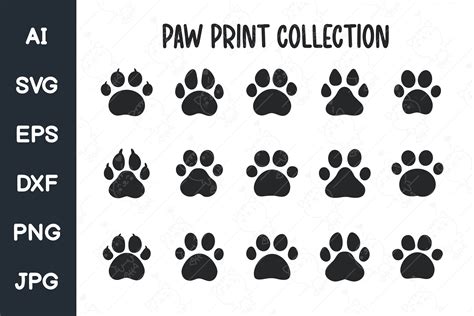 Dog And Cat Paw Prints Dog Footprints With Claws Svg File 1116801